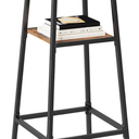 MAHANCRIS Round Bar Table, 37.4" High Pub Table, 2-Tier Counter Height Cocktail Table, High Top Table with Storage, Bistro Table for Small Spaces, Easy to Assemble, Rustic Brown BTHR12501