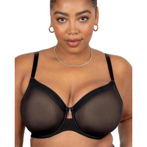Sheer Mesh Full Coverage Unlined Underwire Bra, 42DDD