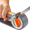 Kitchen Knife Sharpener, 6-in-1 Stage Pocket Knife Sharpeners, Manual Knife Sharpener with Ceramic Rods, Diamond Sand, Tungsten Steel Sheets, Chefs Choice Knife Sharpeners for Kitchen Knives