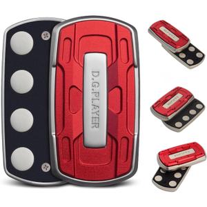 Fidget Toys Adults - Sound & Silent Handheld Cool Fidget Slider - Metal Sensory Toys for Adults Stress Relief, Focused, Anxiety, Time Passing - Travel, Classroom, Office, Car, Home (Red)