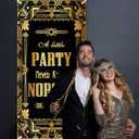 Avezano Roaring 20s Party Decorations Roaring 20s Door Cover Banner 1920s Party Decorations Retro Jazz Party Banner Speakeasy Decor