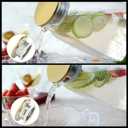 Glass Pitcher, Mituer 60oz Glass Water Pitchers with Handle and Lid, Tea Pitcher for Fridge, Iced Tea, Coffee Milk, Juice