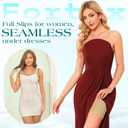 fortix Strapless Shapewear Slips for Under Dresses Strapless Full Body Shaper Tummy Control Dress Slip Seamless (Small, Beige)