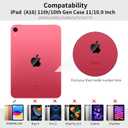 Case for iPad (A16) 11th Generation 11 Inch 2025/ iPad 10th Generation 10.9 inch 2022, Auto Wake/Sleep, Support Touch ID, Slim Trifold Stand Protective Cover with Soft TPU Back (Light Pink)