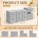 Weysat Stackable Under Dorm Bed Storage Container, 17.7'' x 42.2'' Gray