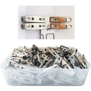 70 Pcs Stainless Steel Clothes pins with Durable Plastic Organizer Heart Design Clothespins Metal Laundry Pegs for Clothes Sock Blanket Food Sealing Photos