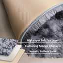 Grey Fluffy 8x10 Large Area Rugs for Bedroom Living Room,Tie-Dye Dark Gray Soft Washable Shag Carpet for Kids Room, Nursery, Dorm Decor, Colorful Cute Plush Fuzzy Rugs for Baby Toddler