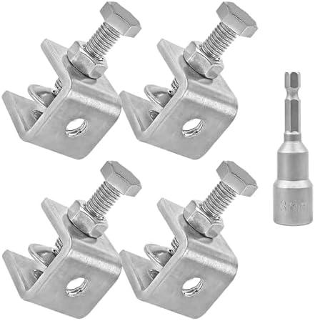 Pack of 2 Eunenete 304 Stainless Steel C-Clamps,20mm Mini Tiger Clamps for Woodworking,C-Clamp 4 pack