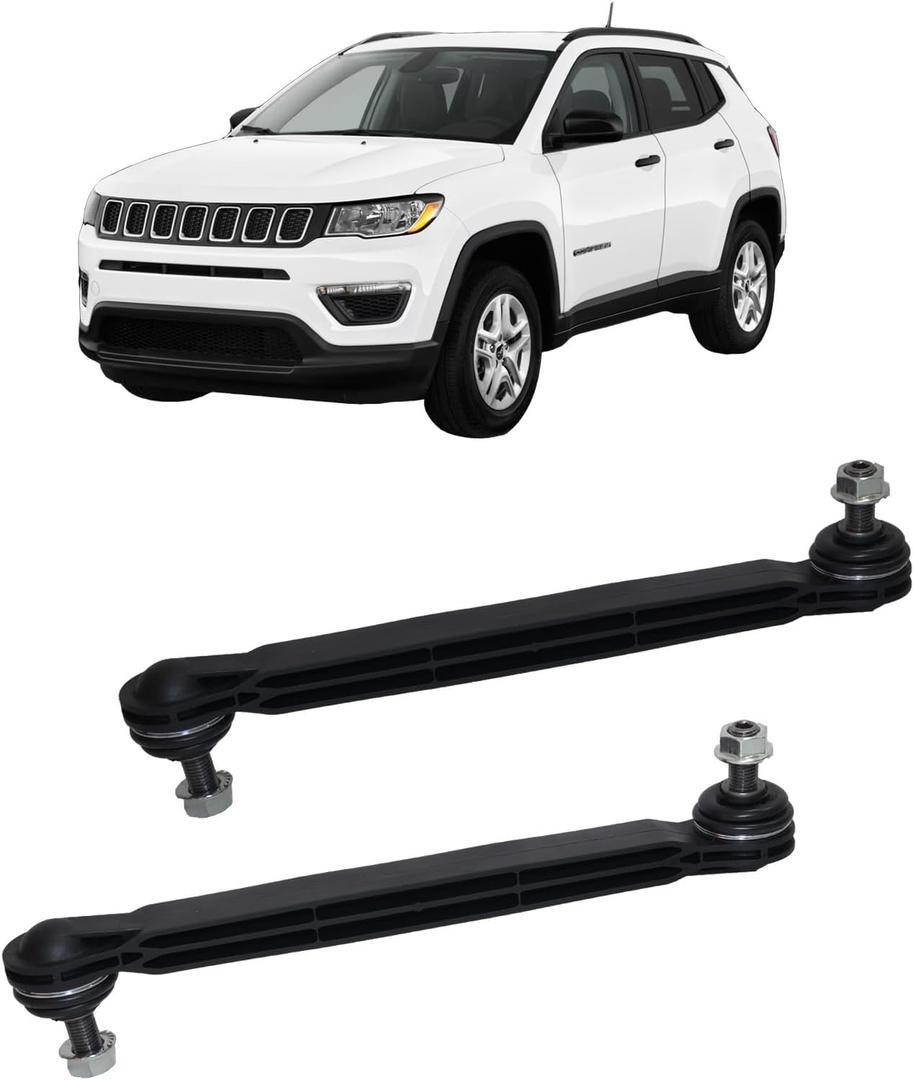 Sway Bar Stabilizer Link Set Compatible with Fiat 500X 2016-2019, Compass 2019-2023, Renegade 2015-2021, Pair Front Driver&Passenger Side Sway Bar Link