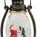 NIBHZ Christmas Lantern Spinning Glitter Water Snow Globe Lanterns Santa Scene Water Globe