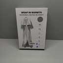 Wearable Heated Throw Blanket, Electric Heated Wrap Poncho Shawl & Hoodies with Pockets, 7 Heating Levels & 4 Hours Time Settings, Machine Washable with ETL Certification 40" x 70", Beige