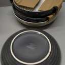 Signature Housewares 36 OZ Shallow Dinner Bowls/Deep Plates Perfect for Spaghetti and Salads - Set of 4 - Large Ceramic Bowls - Colorful Pasta Bowls - Set of 4, Multi-tone Neutral