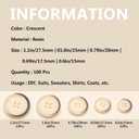 2 x Sewing Buttons - Craft Buttons, 5 Sizes of 100 Pcs Versatile Resin Buttons for Sewing, DIY Projects and Holiday Decoration (Crescent)