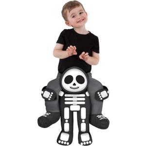 Morphsuits Toddler Skeleton Piggyback Costume Kids Fancy Dress Halloween Costume For Toddlers One Size Fits All