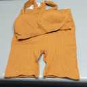 Women's Maternity 2 Piece Outfit Set - Bra & Shorts for Pregnancy - Yoga workout Lounge Wear Sets (X-Large, Yellow)