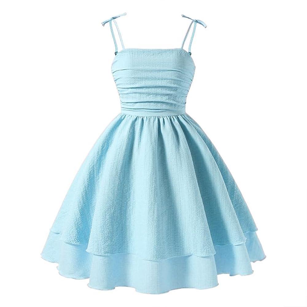 Toddler Girl Dress Kids Strap Dresses for Girls Summer Outfits Smocked Back Casual Beach Sundress Size 11Y