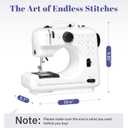 Beginner Sewing Machine, 12 Built-in Stitches with Foot Pedal, 2-Speed Control, Portable Mini Sewing Machine for Home Travel Use & Sewing Enthusiasts (black)