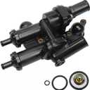 Thermostat Housing Assembly for Car Compatible with Compatible with Dodge, Chrysler and Jeep - Journey 09-20, Avenger 09-14, Compass Patriot 07-17, Caliber, Sebring Replace 68003582AB