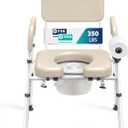 HOMENURSE T21 Bedside Commode Toilet, Portable Chair for Adults & Seniors