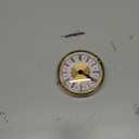 Hicarer 3-1/8 Inch (80 mm) Mini Quartz Clock Insert Round Clocks Head Insert Roman Number Replacement Movement White Face (Gold Trim)