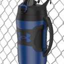Under Armour Half Gallon Water Bottle Insulated, 64oz Insulated Water Bottle with Handle, Fence Hook, Leak Resistant, for Baseball, Football & More - Royal/Black