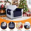 VANSOFY Couch Cover, Waterproof Sofa Covers Washable Slipcover Furniture Protector Couch Seat Covers Non-Slip Couch Cover for Dogs, Pets(Chair, Dark Blue)