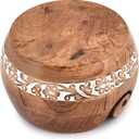 BHAVATU Yarn Storage Handmade Craft Knitting Bowl Storage Knitting and Crocheting Accessories Kit Organizer, Perfect for Mother's Day and Christmas Gift (7" x 7" x 4")