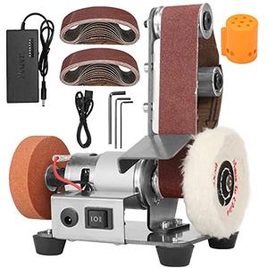 NuoDunco 3-In-1 Mini Belt Sander - Adjustable Speed Electric Grinding Sanding Machine, Handcraft System Bench Grinder Polisher Buffer for DIY Craft Wood Stained Glass Jewelry Making (Plus Kit) - Amazon.com