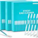 Sticky Ear Cleaning Stick, Reusable Ear Cleaning Tools with Soft Rubber Head, Gentle Adhesive Ear Pick for Ear Wax Cleaning, Home Personal Care Hygiene Kit (3 Boxes/72 Pcs)