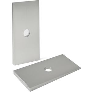 2.5 Degree Angle Correction Universal Suspension Axle Shims for Leaf Springs and Lift Blocks Silver