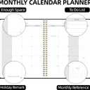3 x 2025-2027 Monthly Planner, July 2025-June 2027, A4 (8.5" x 11"), 2 Year Monthly Planner, 24 month Calendar, Simple Calendar Planner Notebook Cardboard Cover, Suitable for Schools & Offices, Black