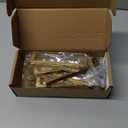 Ravinte 10 Pack Solid 5 Inch Kitchen Square Cabinet Handles Brushed Brass Drawer Pulls Kitchen Cabinet Hardware Handles (5" Hole Center)