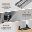 Heavy Duty Bypass Sliding Closet Door Track Hardware 72",6FT Aluminium Pocket Door Track Rail Set, Smoothly and Quietly, for 2 Door System