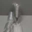 100PCS 14 oz Plastic Cups with Flat Lids and Clear Straws, Disposable Iced Coffee Cups with Lid, Round Bottom To Go Drink Cups for Soda, Smoothies, Boba, Cold Beverage, Juice Bars, Takeout, Party