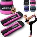 BAGAIL Ankle Wrist Weights for Women & Men, Set of 2 (4 lb Each, 8 lbs Total), Wearable Leg Arm Weights with Sleek Design & Secure Fit for Walking, Running, Pilates, Home Fitness - 4lb x 2, Pink