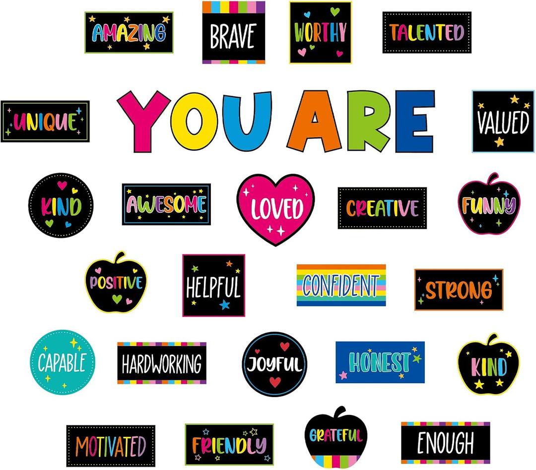 Magnetic Affirmation Station Bulletin Board Set for Classroom, 3.15 x 6.69 inches