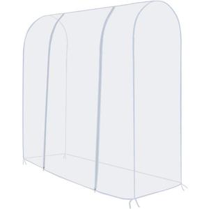 Clothing Rack Cover, Clothes Garment Rack Cover 6 Ft - with 2 Durable Zippers, Waterproof Cover for Clothing Hanging Rack 71" X 20" X 52" (180 X 50 X 133 cm) - Only Cover