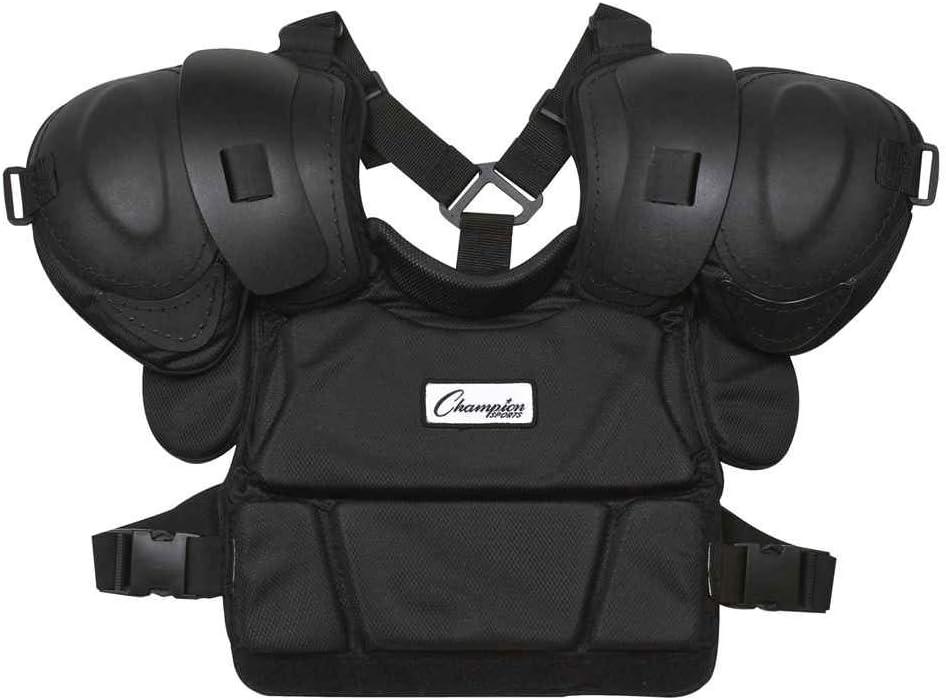 Champion Sports Low Rebound Foam Professional Model Chest Protector - 14" - Black