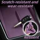 4PCS Silicone Center Console Accessories Kit for Tesla Center Console Mat Cup Holder Insert Screen Edge Protector Frame Mirror Frame Protectors (Plum Purple Model Y Juniper/3 Highland Universal)