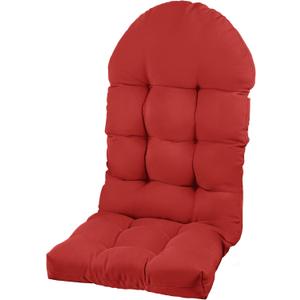 Adirondack Chair Cushion, Rocking Chair Cushion 44x19.4x4 inch, High Back Patio Cushions of Upper and Lower with Ties, Sunscreen and Fade-Resistant (Red, 1)