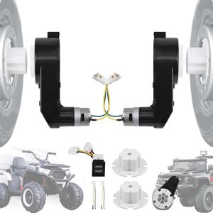 2PCS Kids Ride On Car Gearbox, 12V RS550 40000RPM High Speed Drive Motor Gearbox with 2 Coupler Suitable for Replacing and Upgrading Motors in Children's Electric Cars