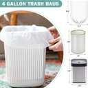 Small Trash Bags 4 Gallon - 100 Count Leakage-Proof 4 Gallon Trash Bag, Unscented Small Garbage Bags for Office Bedroom Bathroom Mini Trash Bags, White 4 Gal Trash Can Liners