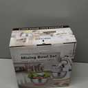 P&P CHEF Mixing Bowls With Lids, Set of 6, Stainless Steel Nesting Mixing Bowls & Fitting Lids & Non-Slip Silicone Bottom, Ideal for Mixing, Storing, Size 0.7/1/1.5/2.5/3/4.6 Qt, Khaki