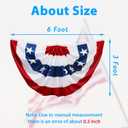 HOOSUN 4th Of July Decorations,American Flag Bunting for Outside,3x6 Ft Fourth of July Bunting Patriotic Memorial Day Decor,Red White and Blue USA Flag Pleated Fan Flag,American Flag Banners for Porch