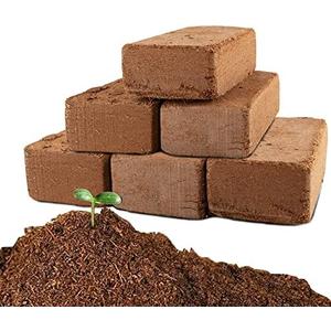 Coco Coir Brick for Plants-4 Pack Premium Coconut Bricks, 100% Organic Peat Moss, Fiber Coconut Husk for Planting, Gardening, Potting Soil Substrate