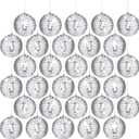 30 PCS Mirror Disco Balls,2 Inch Silver Reflective Mirror Ball,Hanging Ball Ornament for Christmas Tree,Home Stage Club Party Decoration