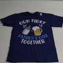 Men Our First Father's Day Together Baby Bottle Dad Daddy T-Shirt (Black, Medium)