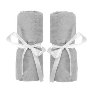 Newton Baby Fitted Sheets for Bassinet & Bedside Sleeper, Essential Bassinet (2-Pack) - Ultra-Breathable, Washable and Ultra-Soft, 100% Muslin, 19" x 35", Grey