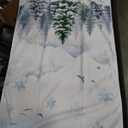 Christmas Kitchen Towels, Absorbent Microfiber Kitchen Dish Hand Tea Bath Towel, Quick Dry Cleaning Cloth Dishclothes Decorative Sets, Forest Snowy Elk Xmas Tree Winter Snowflake (3-PC, 18x28)