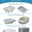 KONE 45 Count Litter Box Liners, Pet* Scoopfree Self-Cleaning Box Liners, Automatic Kitty Litter Bags, Thickened & Leak-Proof Drawstring Cat Litter Waste Bags, Disposable Refill Tray Rectangle Bags